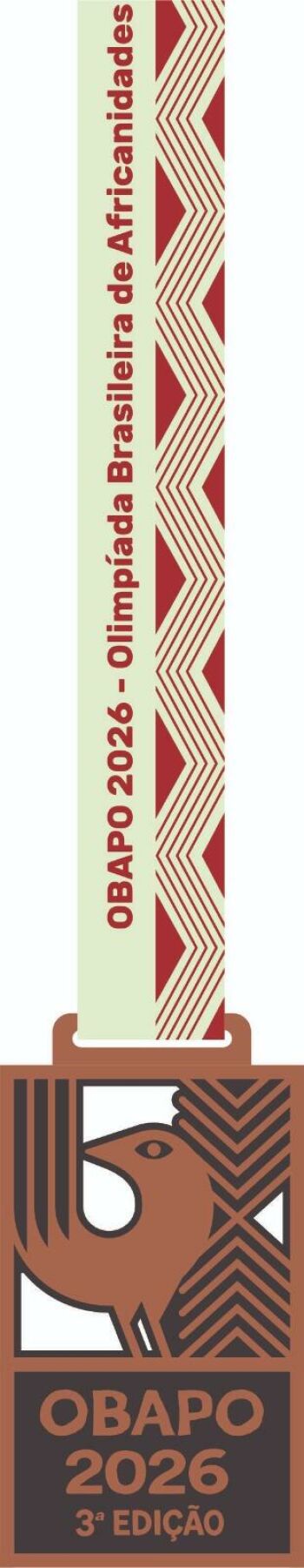 Imagem de Medalha 2026 - 3ª edição - OBAPO - Medalha de BRONZE - Olimpíada Brasileira de Africanidades e Povos Originários